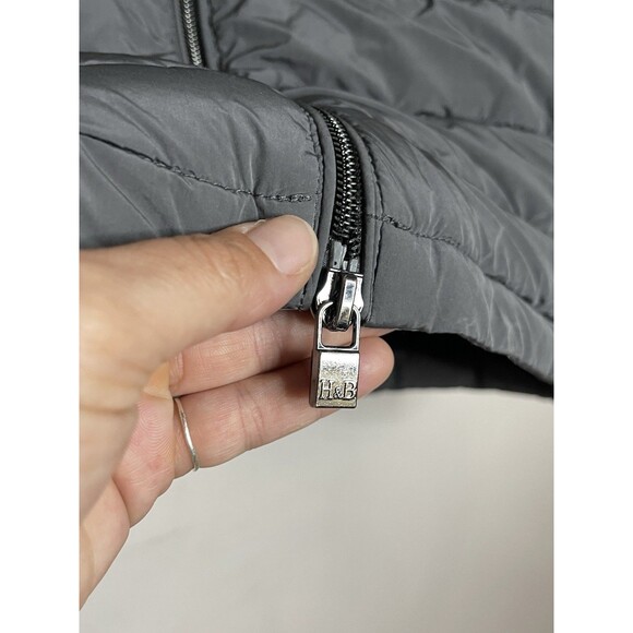 Harmont Blaine Men's Small Gray Hooded Zip Up Puffer Down Vest - Picture 4 of 9